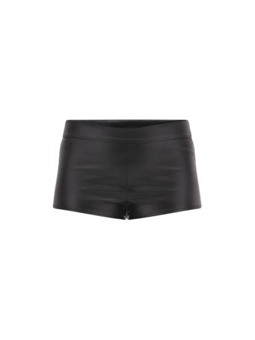 No Boundaries women’s black Faux Leather micro Boy shorts sz medium 8-10